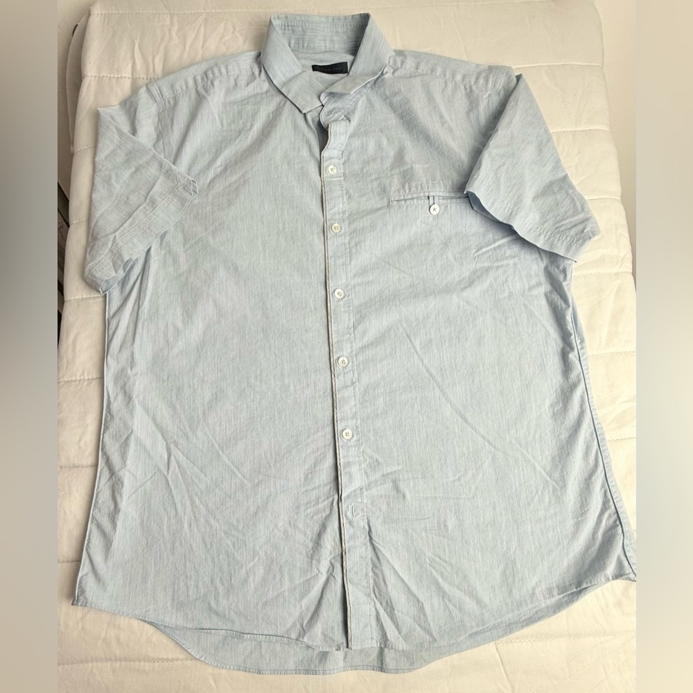 Zachary Prell Blue Casual Button Down Shirt